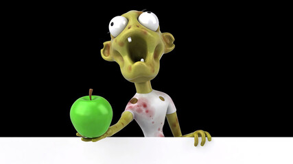 Fototapeta premium Fun 3D cartoon zombie illustration