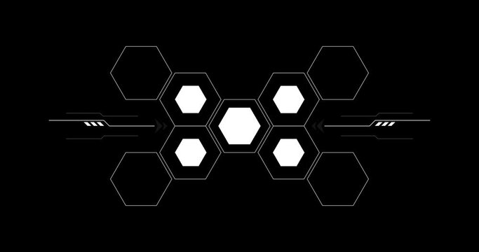 hexa loading motion graphic animation ui design cyber tech