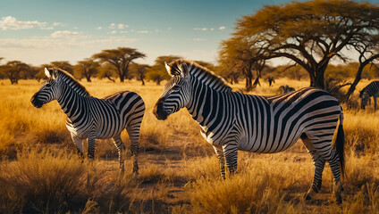Obraz premium Zebra in Botswana National Park