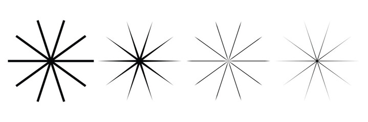 Obraz premium unburst, Rays, beams, starburst, radial lines abstract circular geometric shape design collection. Radial circle lines.