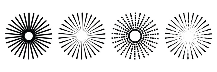 Abstract geometric design featuring a circle swirl shape with spiral lines. Radial spinning form. For posters, banners, logos, icons, presentations, and booklets. Vector illustration. Radial circle.