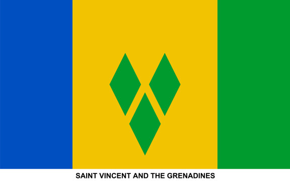 Flag of SAINT VINCENT AND THE GRENADINES, SAINT VINCENT AND THE GRENADINES national flag