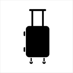 Suitcase symbol. travel luggage vector sign. Icon of a flat suitcase isolated on a white background. Vector illustration.