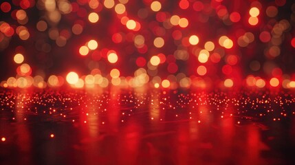 Lights on a red background