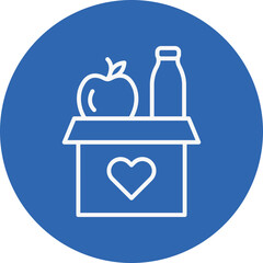 Donation Drive line circle icon
