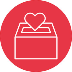 donation heart line icon
