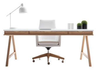 PNG  Modern working table furniture computer chair.