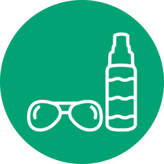 Fototapeta premium Eyeglasses Cleaning Kits line circle icon