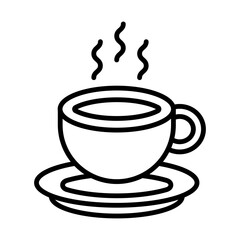 Tea cup line icon