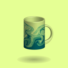 Mugs abstract 3d rendering illustration