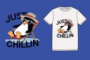 just chillin  t shirt design