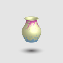 Aesthetics ewer pot abstract 3d rendering illustration