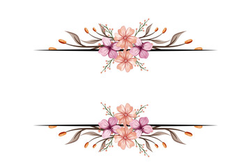 Blooms Greenery Floral Foliage Wedding Invitation Card Design Template