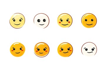 Fototapeta premium Emoji angry emoticon vector set. Emoticons emojis with angry, upset and wicked facial expression isolated in white background for character emotion collection design. generative ai
