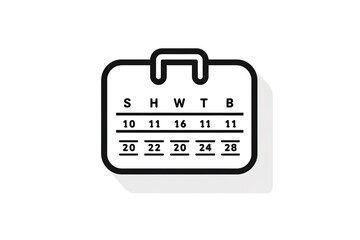 calendar icon isolated on white generative ai