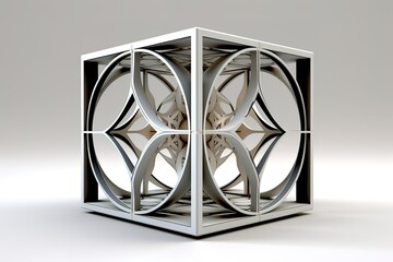 metal safe on white generative ai