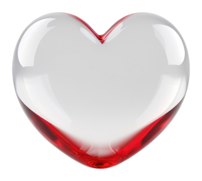 PNG  Heart transparent glass jewelry. - Powered by Adobe