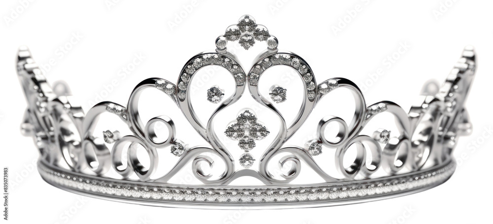 Canvas Prints PNG Princess crown jewelry silver tiara.