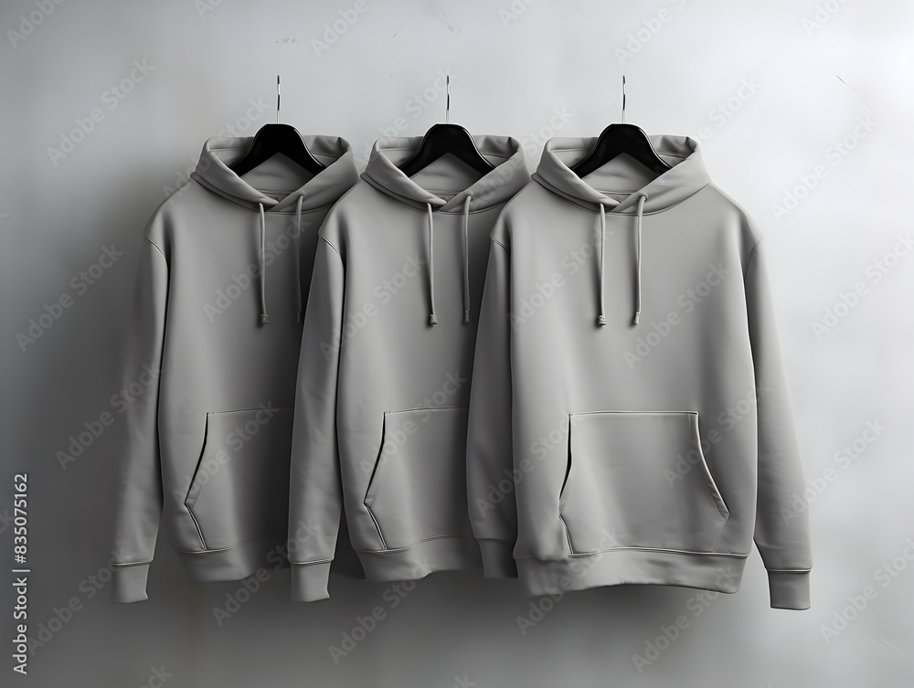 Canvas Prints Premium Hoodie mockup, fashionable hoodie on hanger, Clothing mockup, apparel hoodie mockup