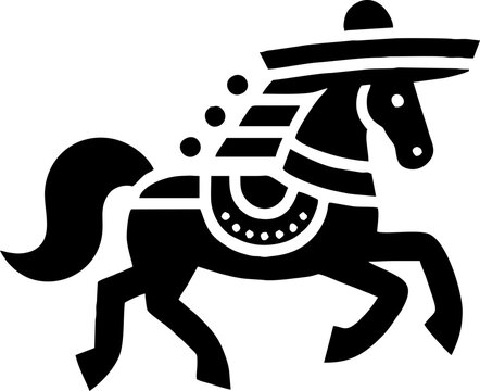 recommend clip art: Horse Black Vector silhouette in the Mexican Style
