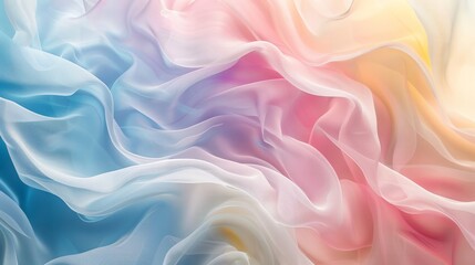 Soft Pastel Abstract: Illustrate a background with soft pastel colors blending smoothly into abstract shapes and forms.