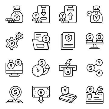 Pack of Banking linear Icon

