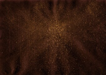 Sprayed Water. Splashes and Drops of Watercolor Isolated on Black Background. Texture of Space. Abstract Splashes of Rain and Snow Overlay Freeze.