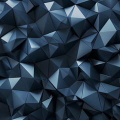 Fototapeta premium Dark Blue Low Poly Geometric Background
