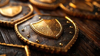 Protecting Financial Assets: Money with Shield Symbol, Fraud Alert, Caution, Defend, Guard, Notify, Protect Concept Backdrop
