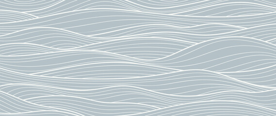 Abstract line art background vector. Minimalist pencil hand drawn contour doodle scribble curve lines style background. Design illustration for fabric, print, cover, banner, decoration, wallpaper.