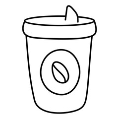 An editable design icon of takeaway drink 

