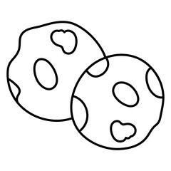 Naklejka premium Conceptual linear design icon of sweet balls