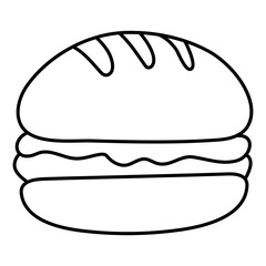 Modern design icon of burger

