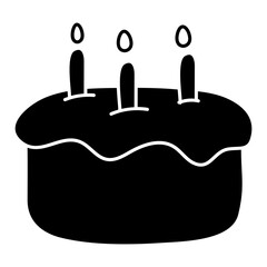 A perfect design icon of birthday cake

