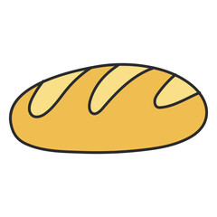 Trendy design icon of baguette 

