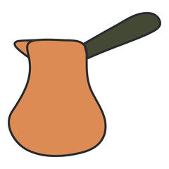 Trendy design icon of cezve

