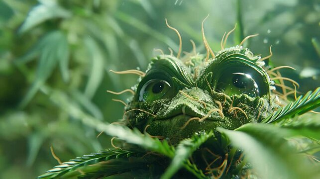 anime manga weed marihuana illustration, blaze, ganja, 