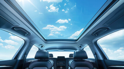 Panoramic Sunroof Design Enhancing Car Interior Ambiance