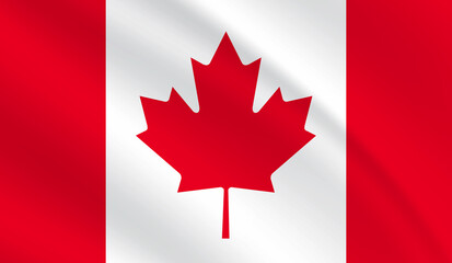 Canada National Flag Photo waving 3d canadian