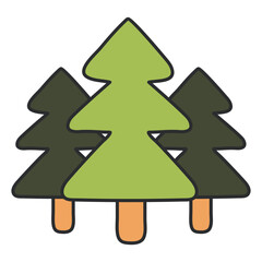 Fototapeta premium An editable design icon of conifer