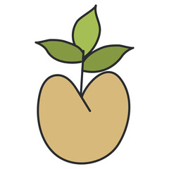 Vector design of growing plant

