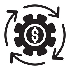 Cashflow glyph icon
