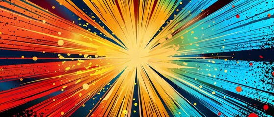 Vibrant explosion of colors with abstract streaks, creating a dynamic and energetic visual effect, perfect for modern and creative designs.