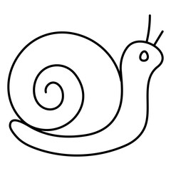 An icon design of snail animal 


