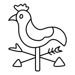 Editable design icon of weathercock

