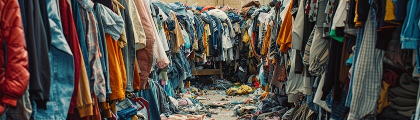 Clothes dump highlights fast fashions environmental impact and textile waste issue