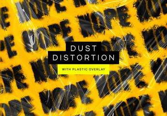 Dust Distortion Text Effect Mockup