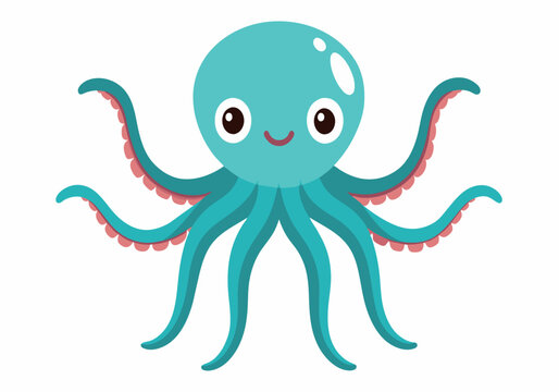 recommend clip art: A cartoon octopus with a big smile on its face