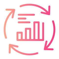 data analytics gradient icon