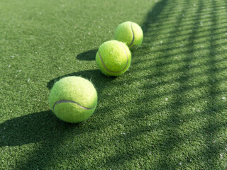 tennis ball on tennis grass court